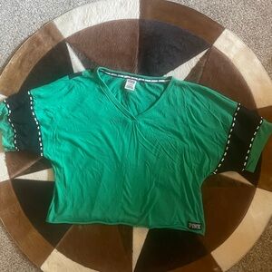 PINK jersey style crop top L
